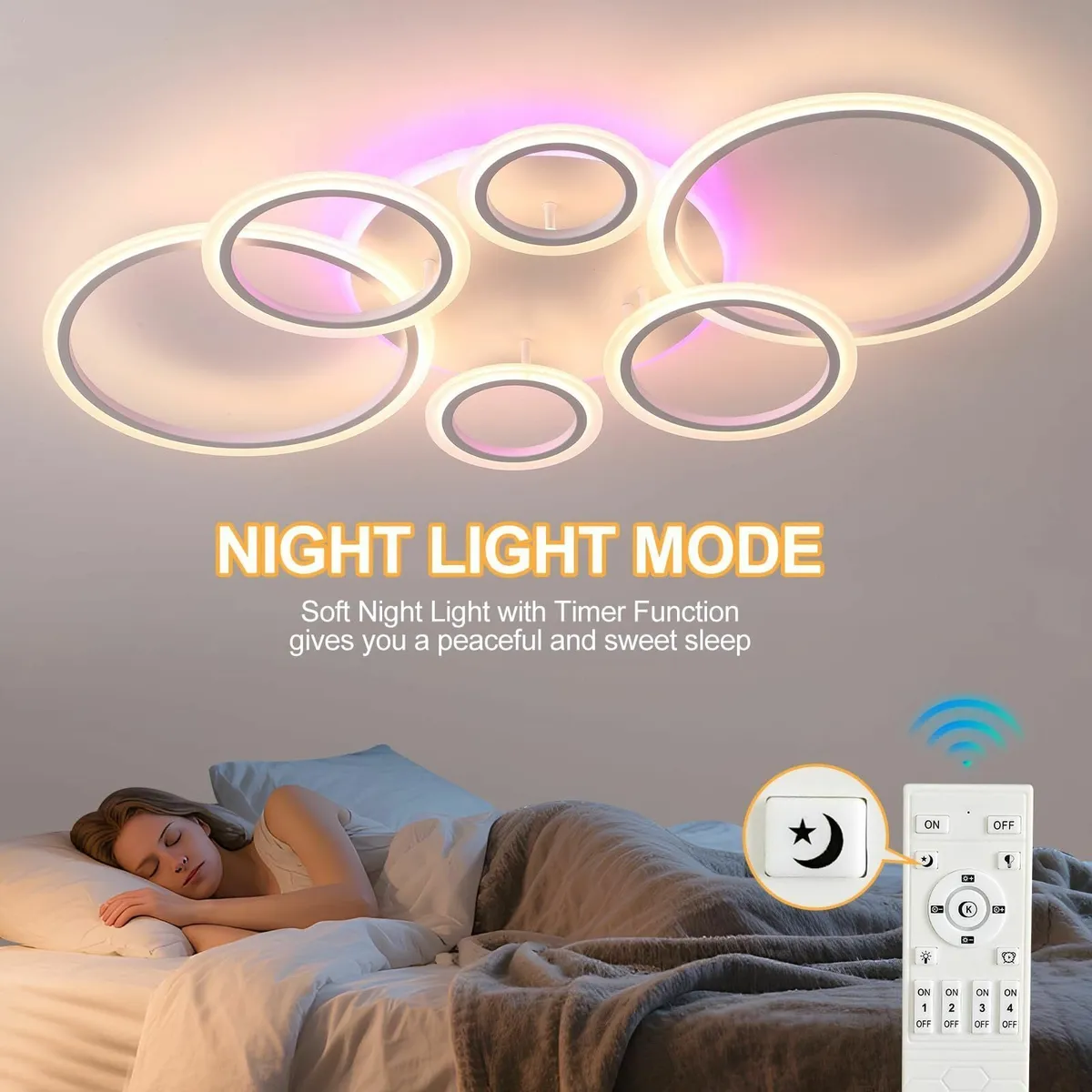 Dimmable LED Ceiling Lights with Remote Control - Image 4