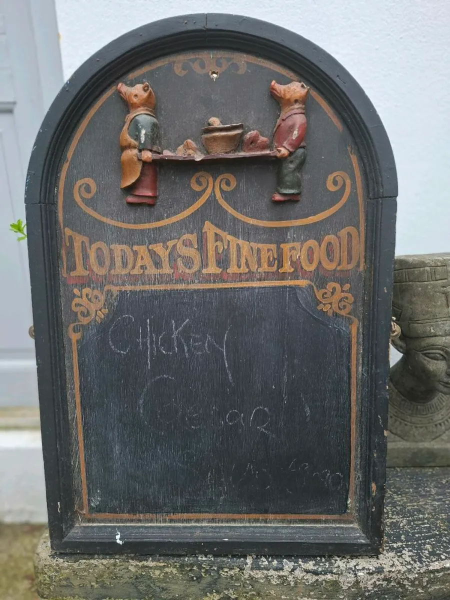 Vintage Wooden Pub/Restaurant Menu Sign - Image 1