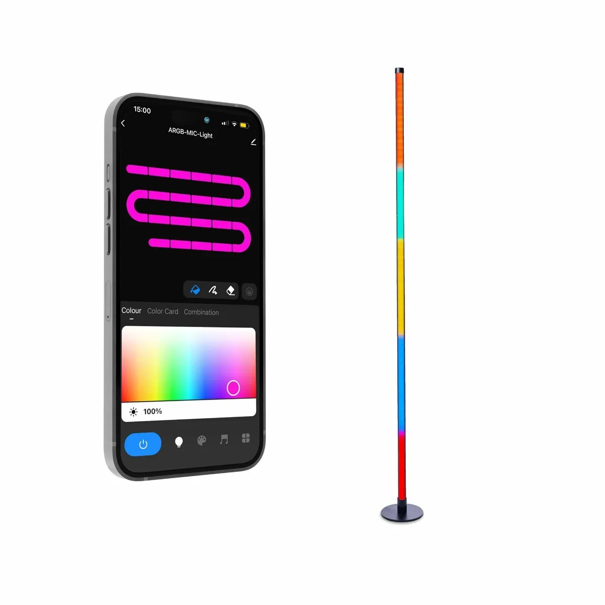 RGB Smart Floor Lamp Alexa App Controlled 2.4GHz - Image 1