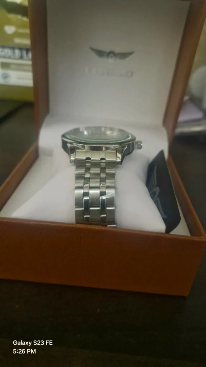 Italian designer Gianello Nexis mens silver watch - Image 2