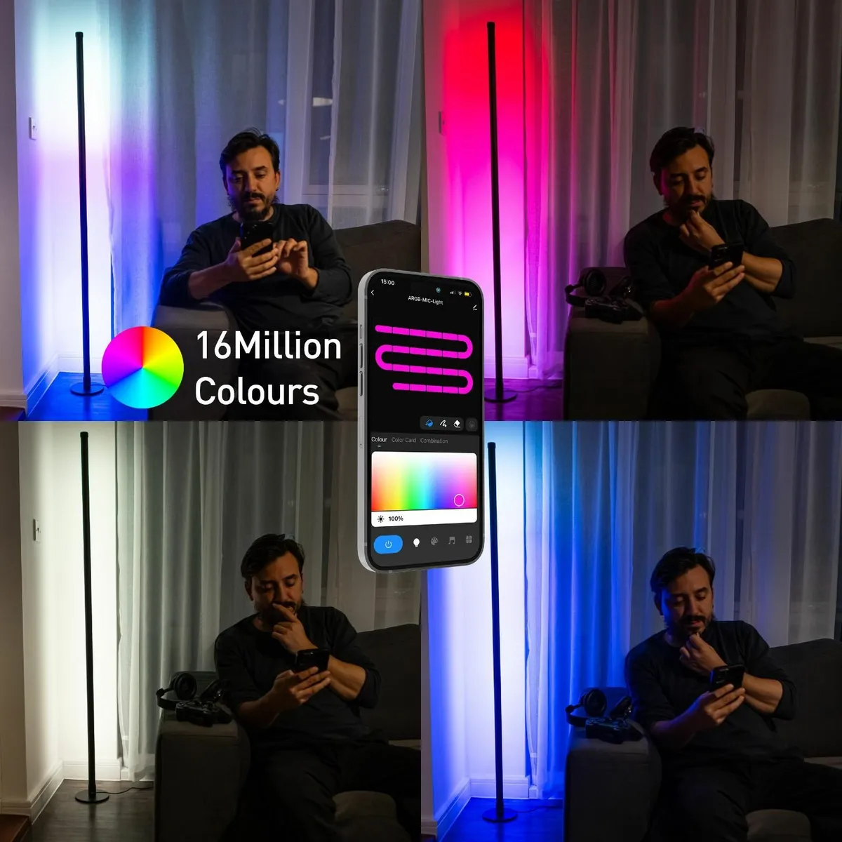 RGB Smart Floor Lamp Alexa App Controlled 2.4GHz - Image 2