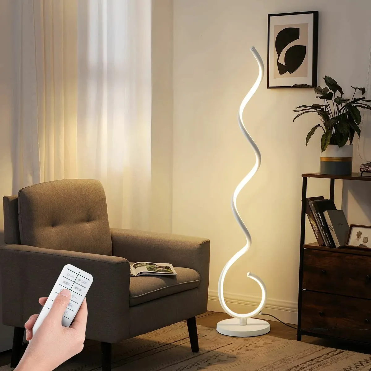 Spiral Floor Lamp 150CM 48W Modern Standing - Image 1