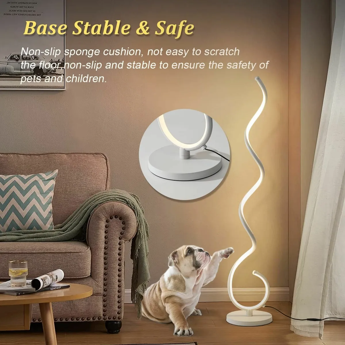 Spiral Floor Lamp 150CM 48W Modern Standing - Image 4