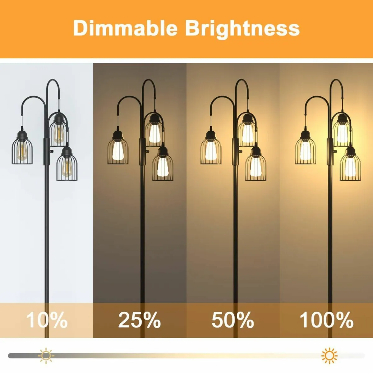 Industrial Floor Lamp for Living Room 190cm - Image 3