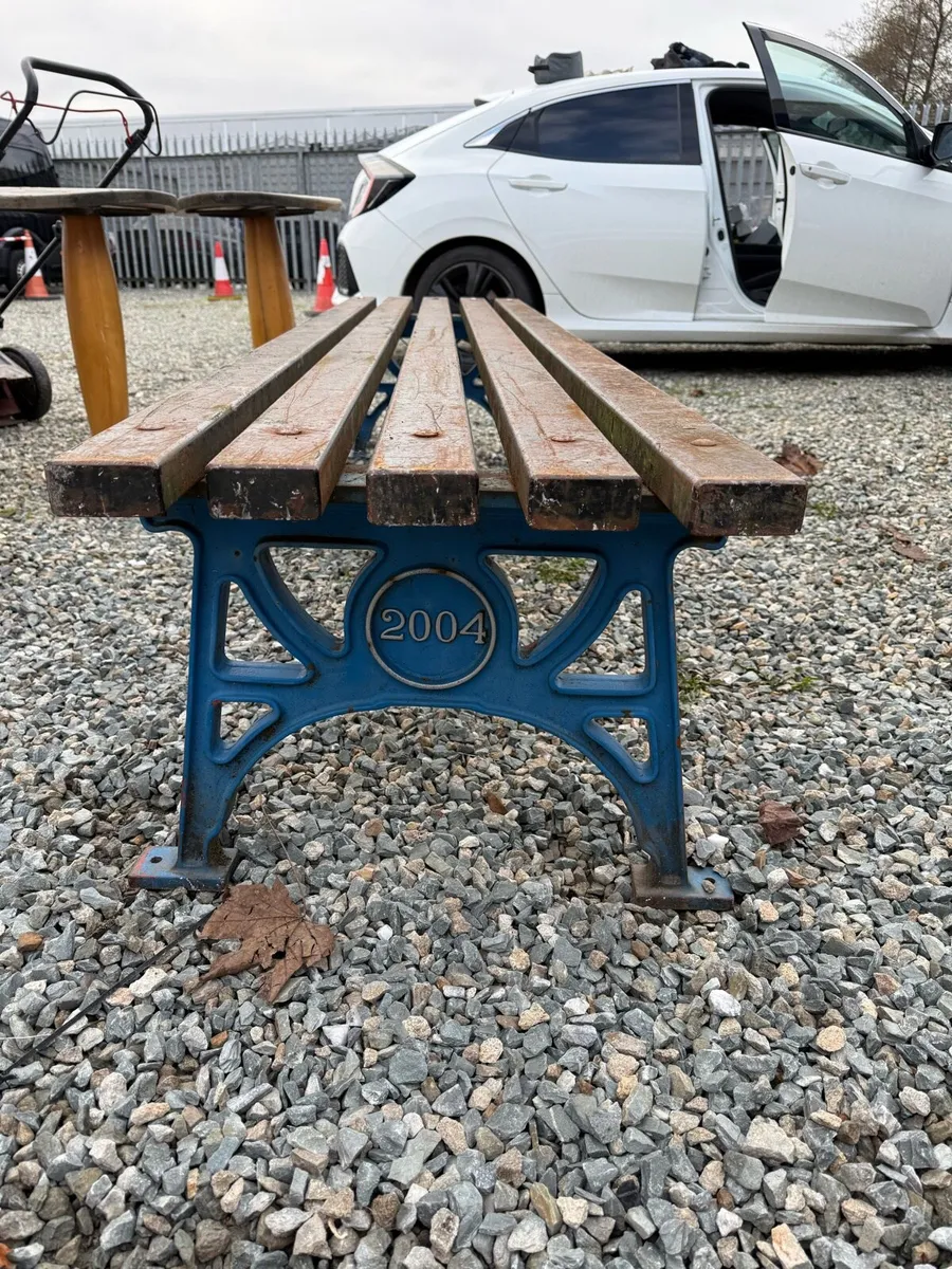 Metal Park Bench 8ft long - Image 1