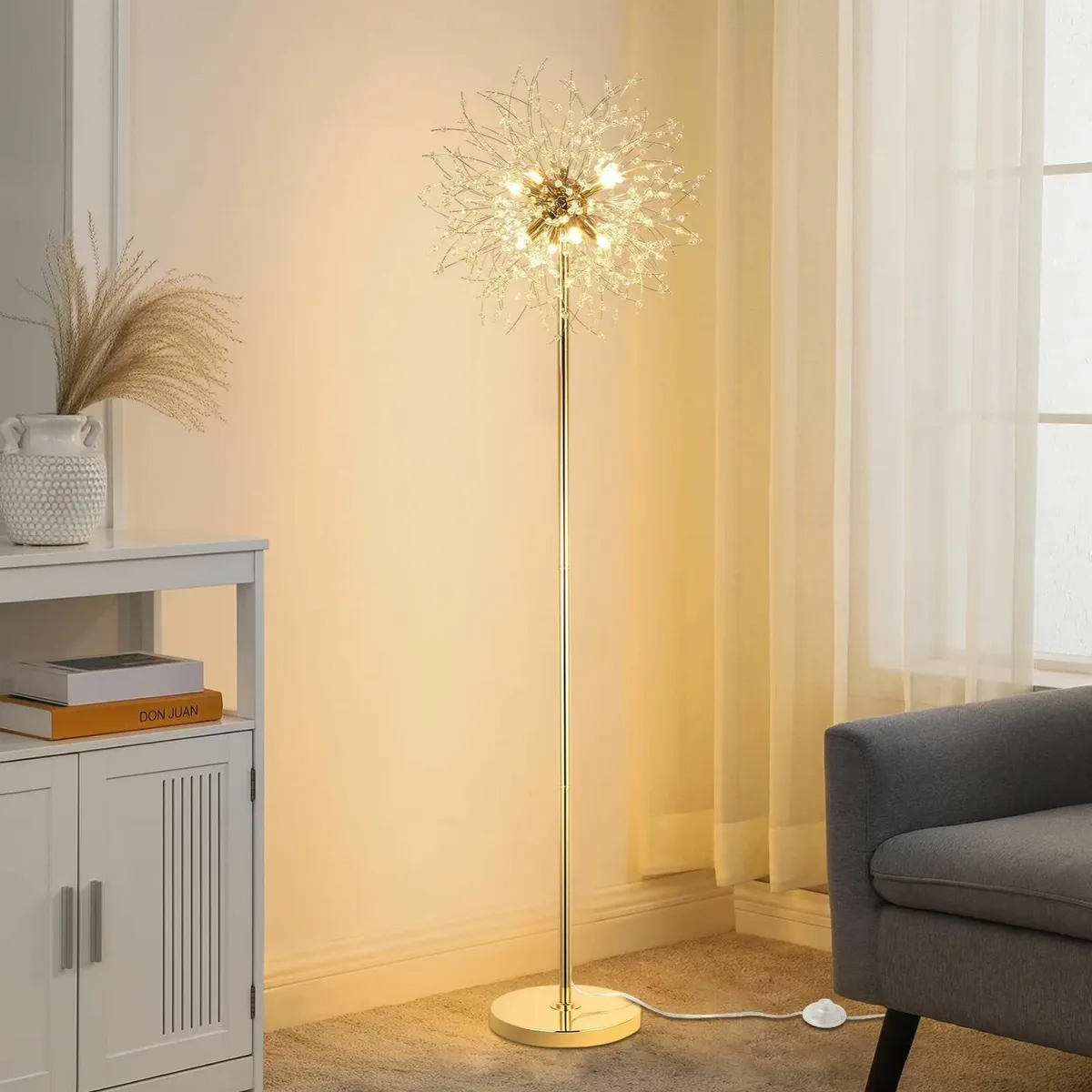 Modern Floor Lamp Golden Fireworks Crystal Lamps - Image 2