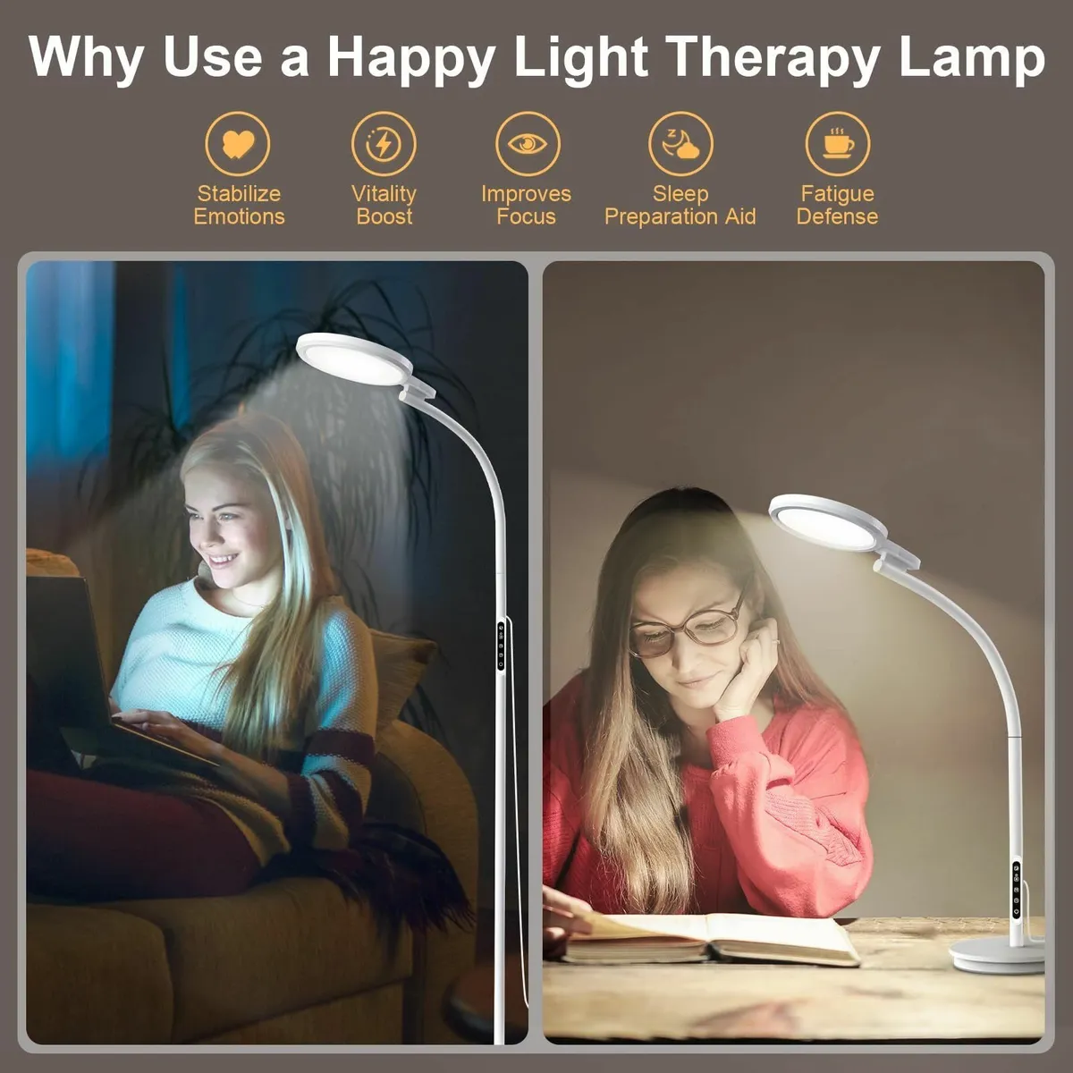 Floor SAD Lamp 10 000 Lux UV-Free Light Therapy - Image 4