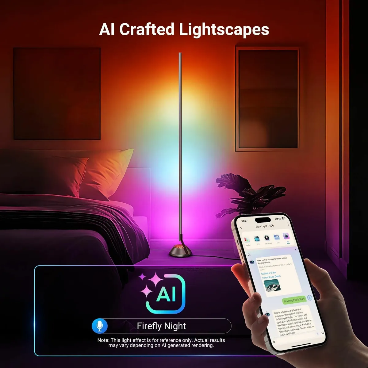 Smart RGBW Floor Lamp 1500lm LED Standing Corner - Image 3