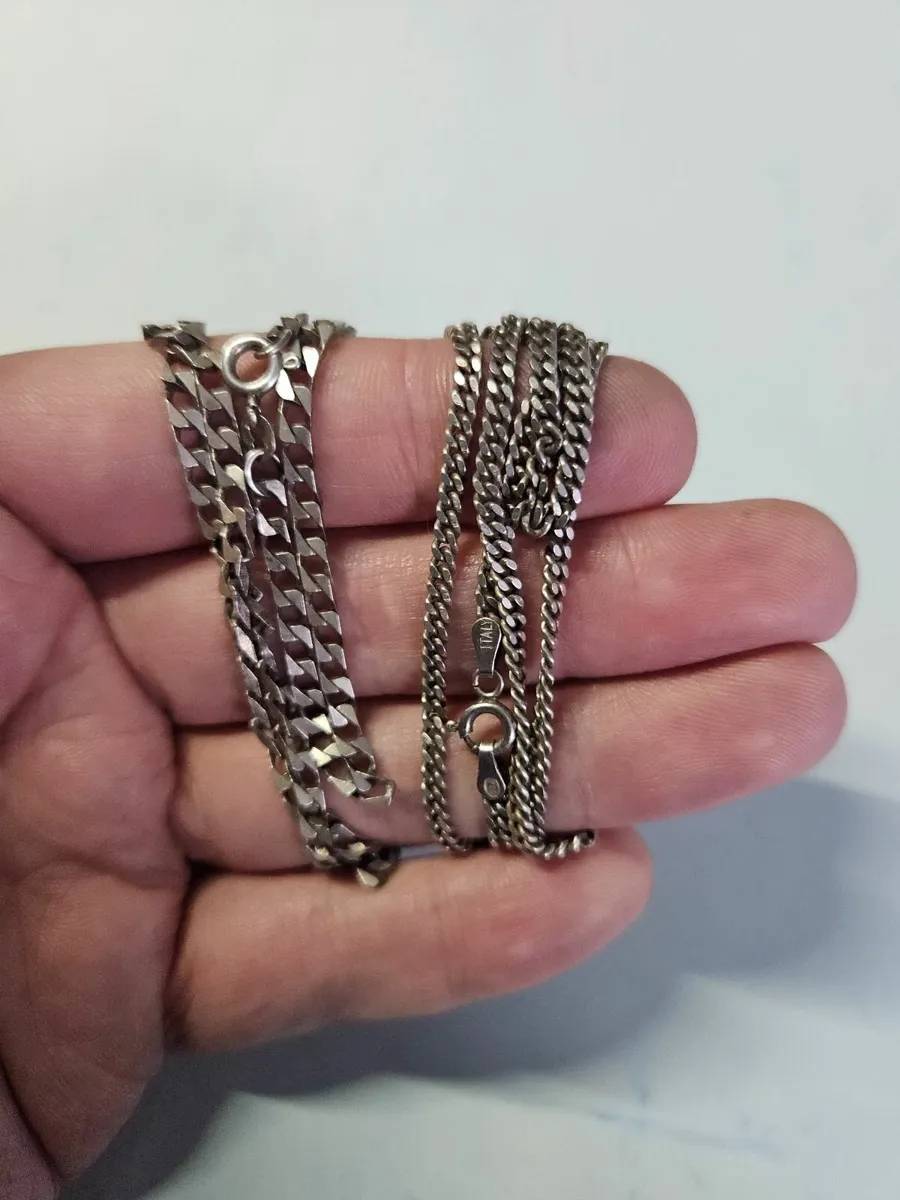 Two sterling silver necklaces - Image 1