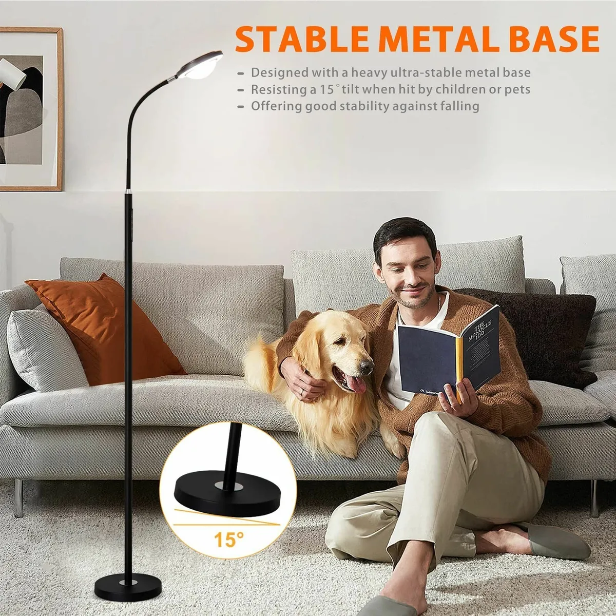 Super Bright LED Floor Lamp with Remote 22W - Image 4