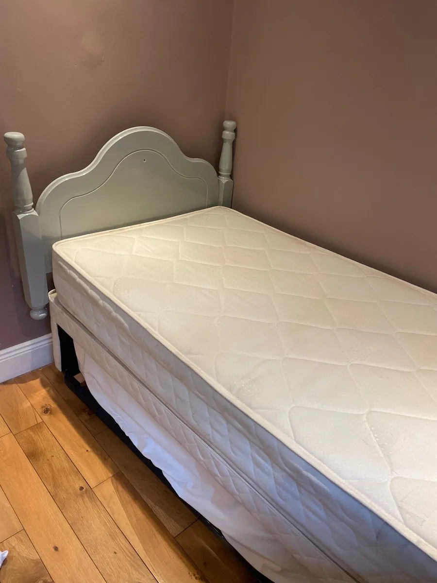 Single bed frame and pull out bed