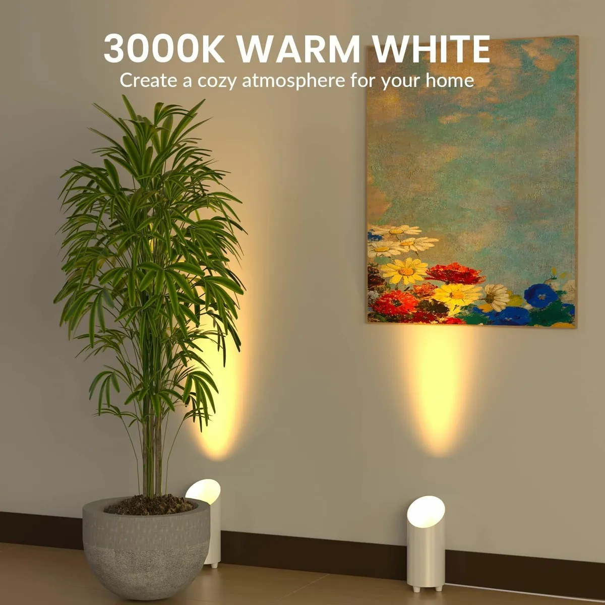 2 Pack Uplighting Indoor Floor Can Light 5W Up - Image 2