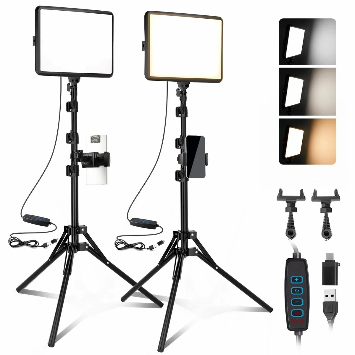 2-Pack Photography Lighting Kit 25 x 20CM - Image 1
