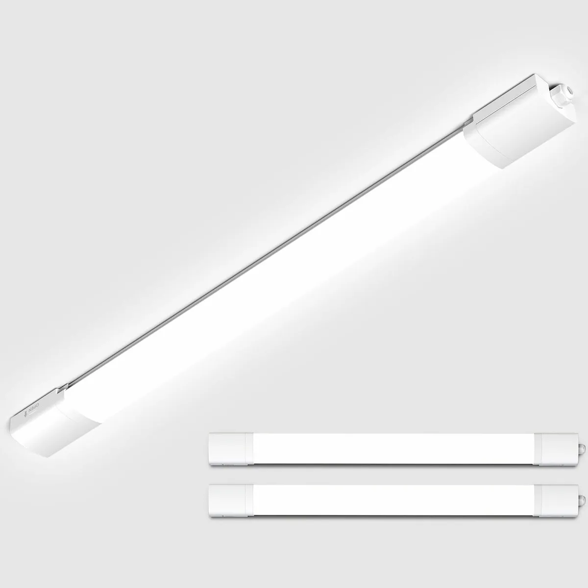 5ft LED Batten Lights 2 Pack 6000K Daylight Plug - Image 1