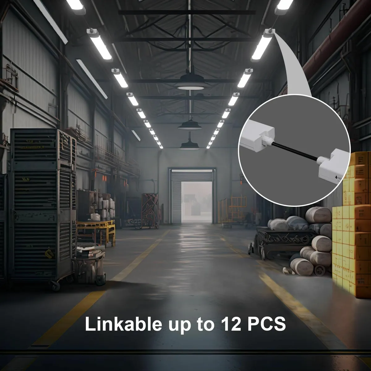 5ft LED Batten Lights 2 Pack 6000K Daylight Plug - Image 4