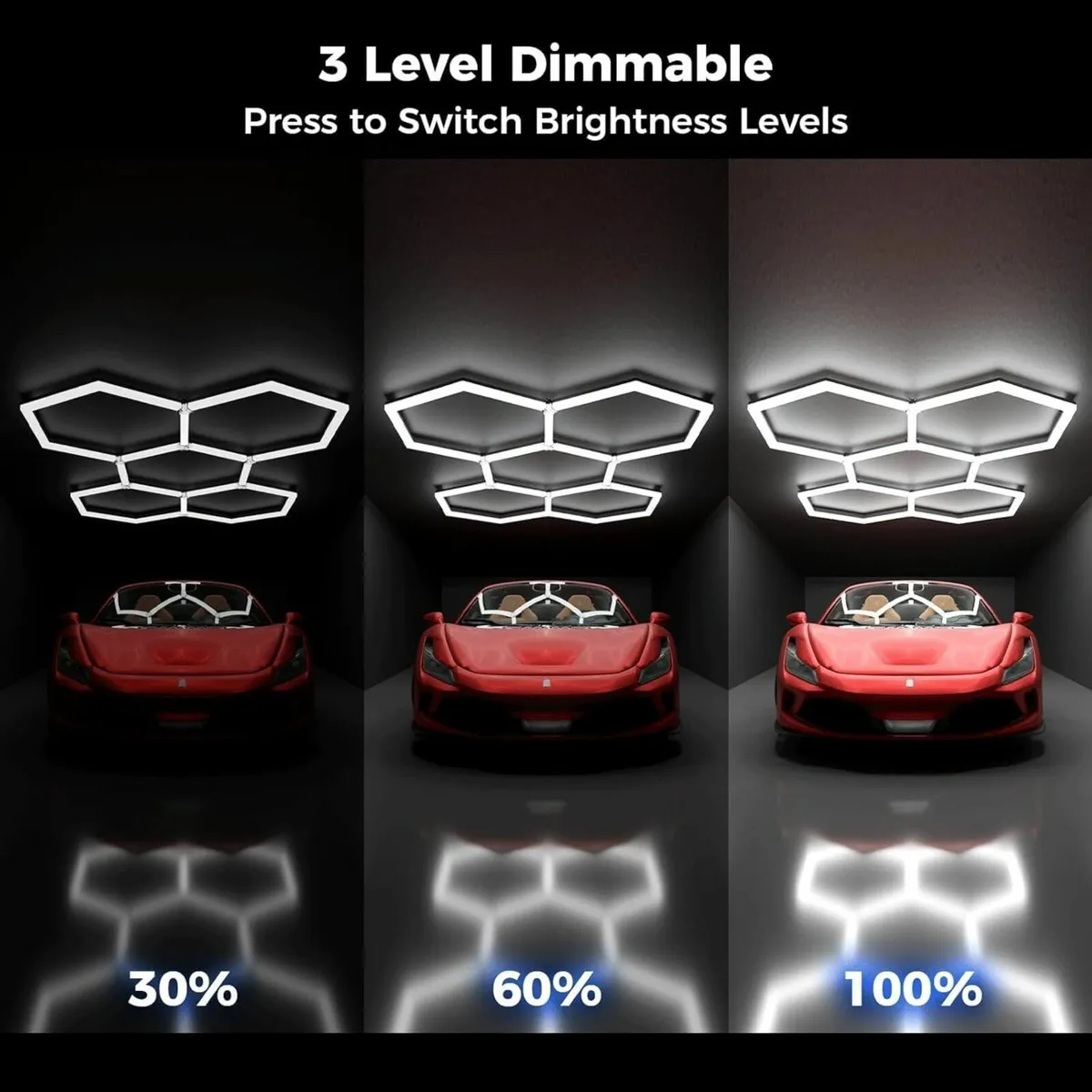 25 Pack Hexagon Led Lights 3-Speed (30%/60%/100%) - Image 3