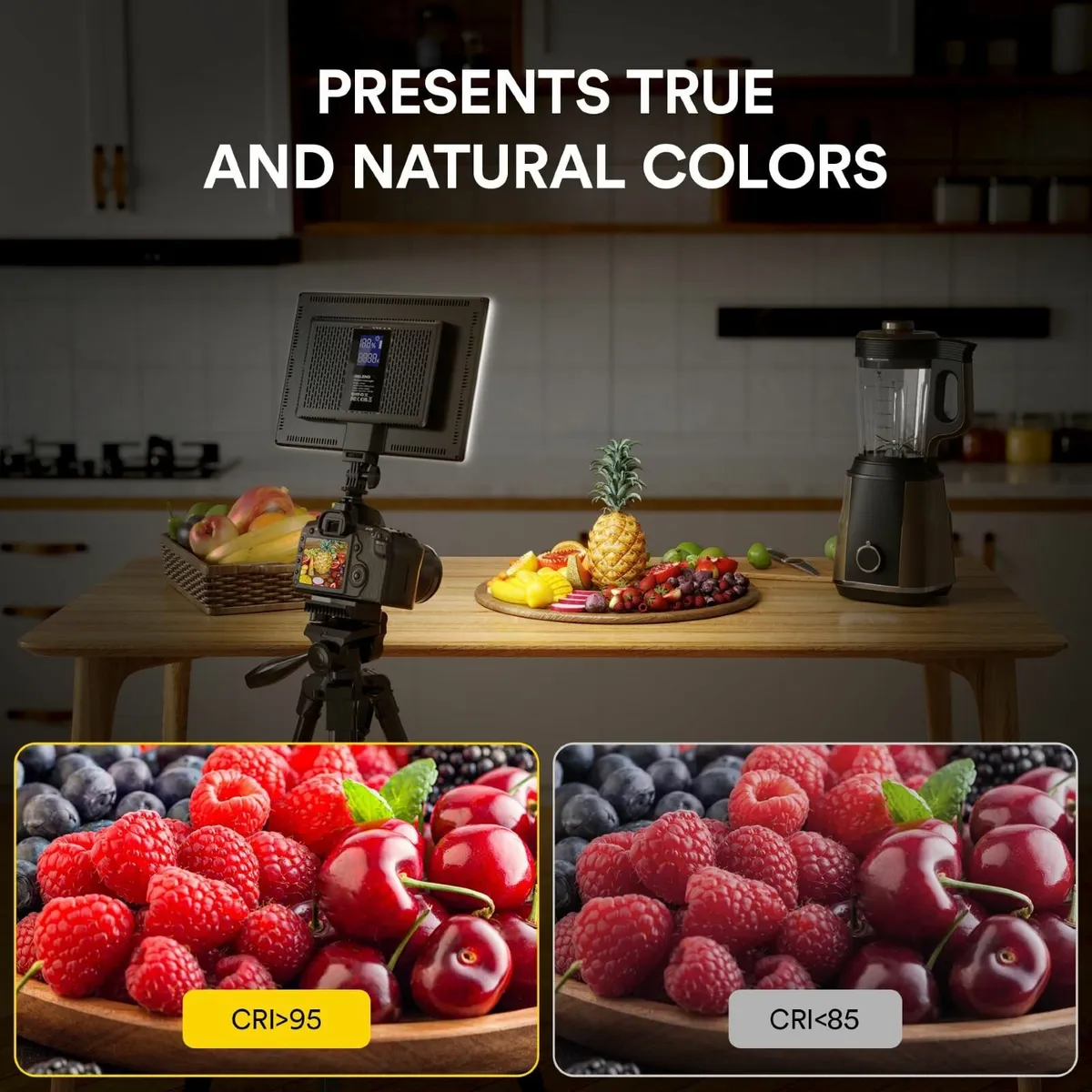 13 LED Video Light 19.5W Panel Camera with LCD - Image 4