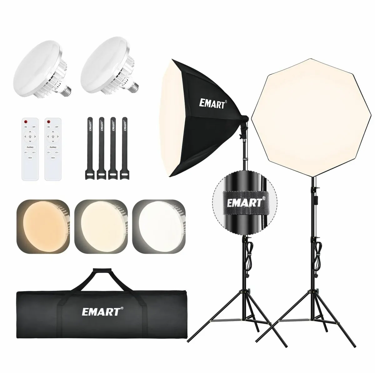 Softbox Lighting Kit 2 Pack 65x65cm Octagonal - Image 1