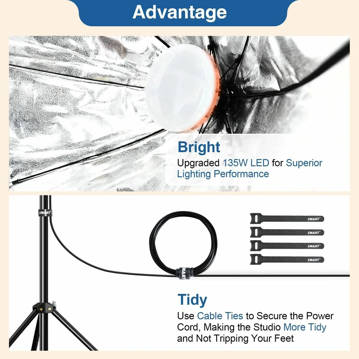 Softbox Lighting Kit 2 Pack 65x65cm Octagonal - Image 4