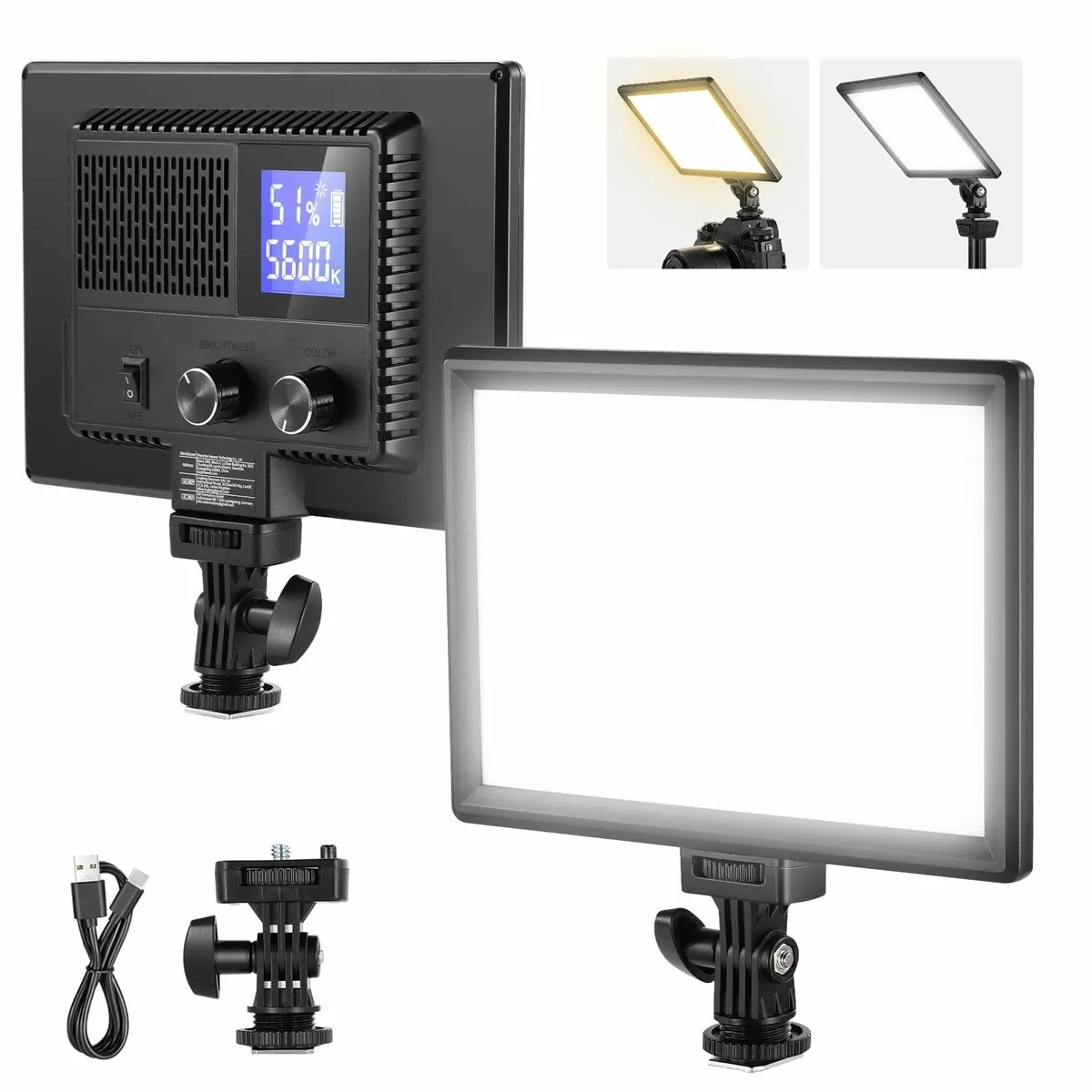 9 LED Video Light Panel Dimmable DSLR Camera - Image 1