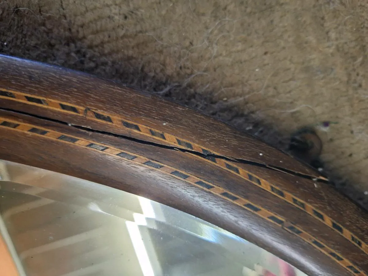 Antique oval mirror - Image 2