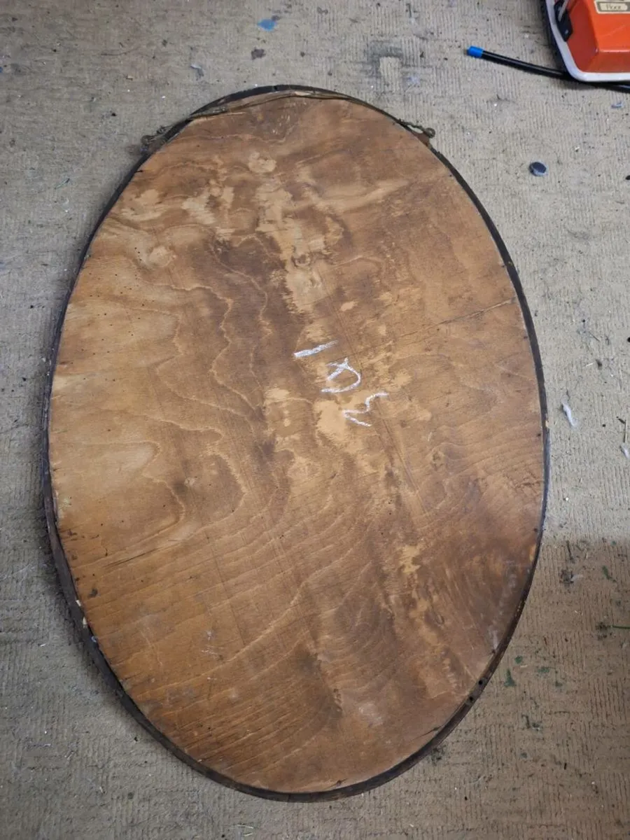 Antique oval mirror - Image 3