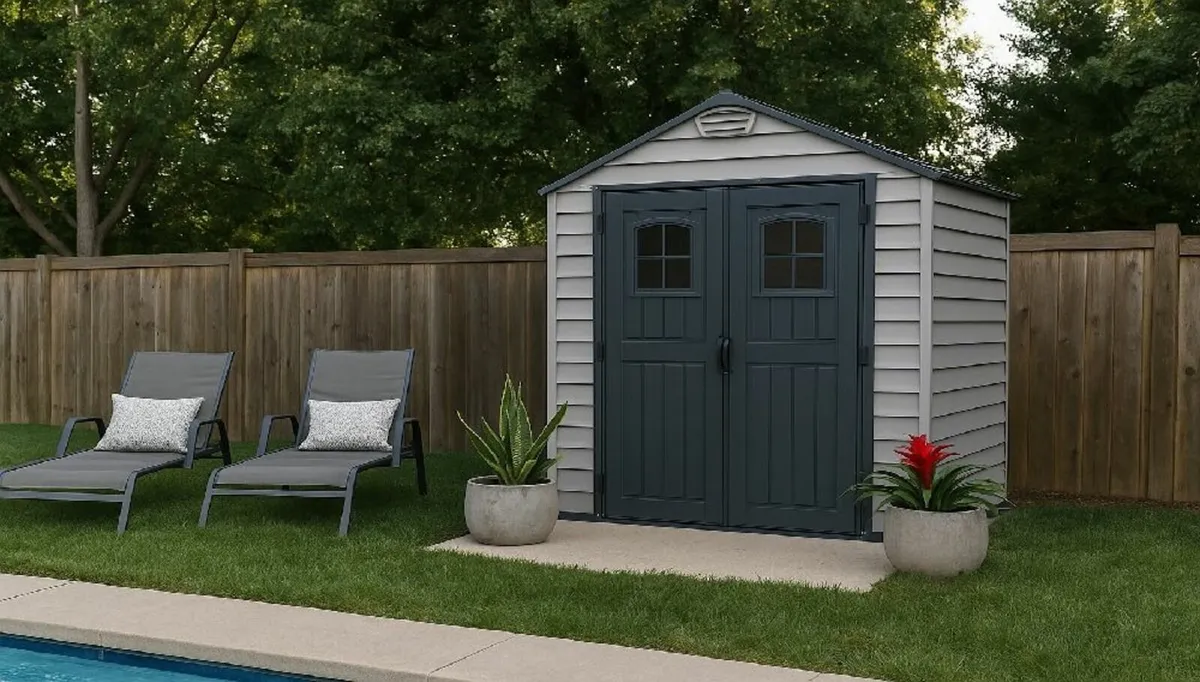 Duramax StoreMax PLUS 7×7 Vinyl Garden Sheds - Image 2