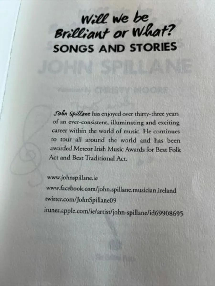 John Spillane - Signed Hardcover. 2016. - Image 4