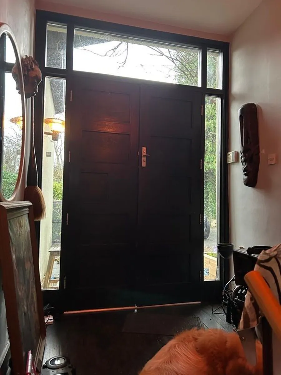 Front double door solid teak - Image 1