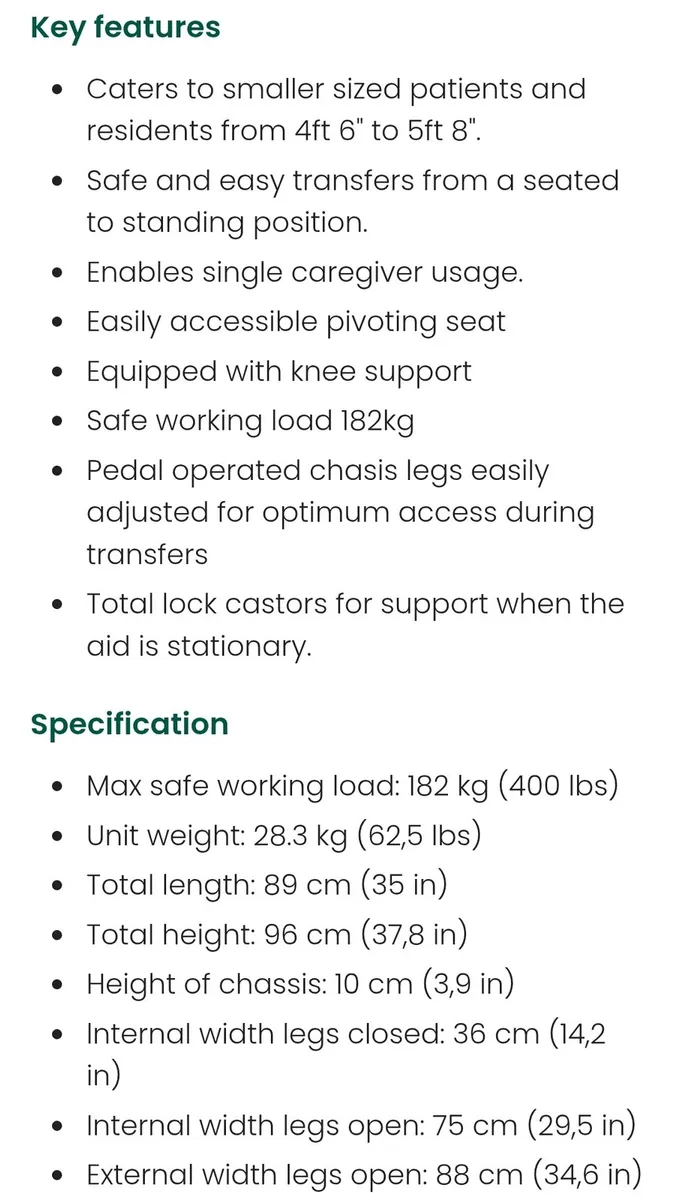Sara stedy hoist compact - Image 4