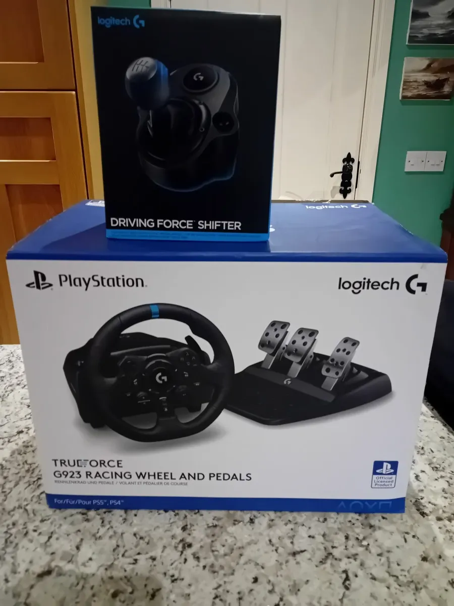 Logitech G923 wheel + pedals plus shifter. - Image 1