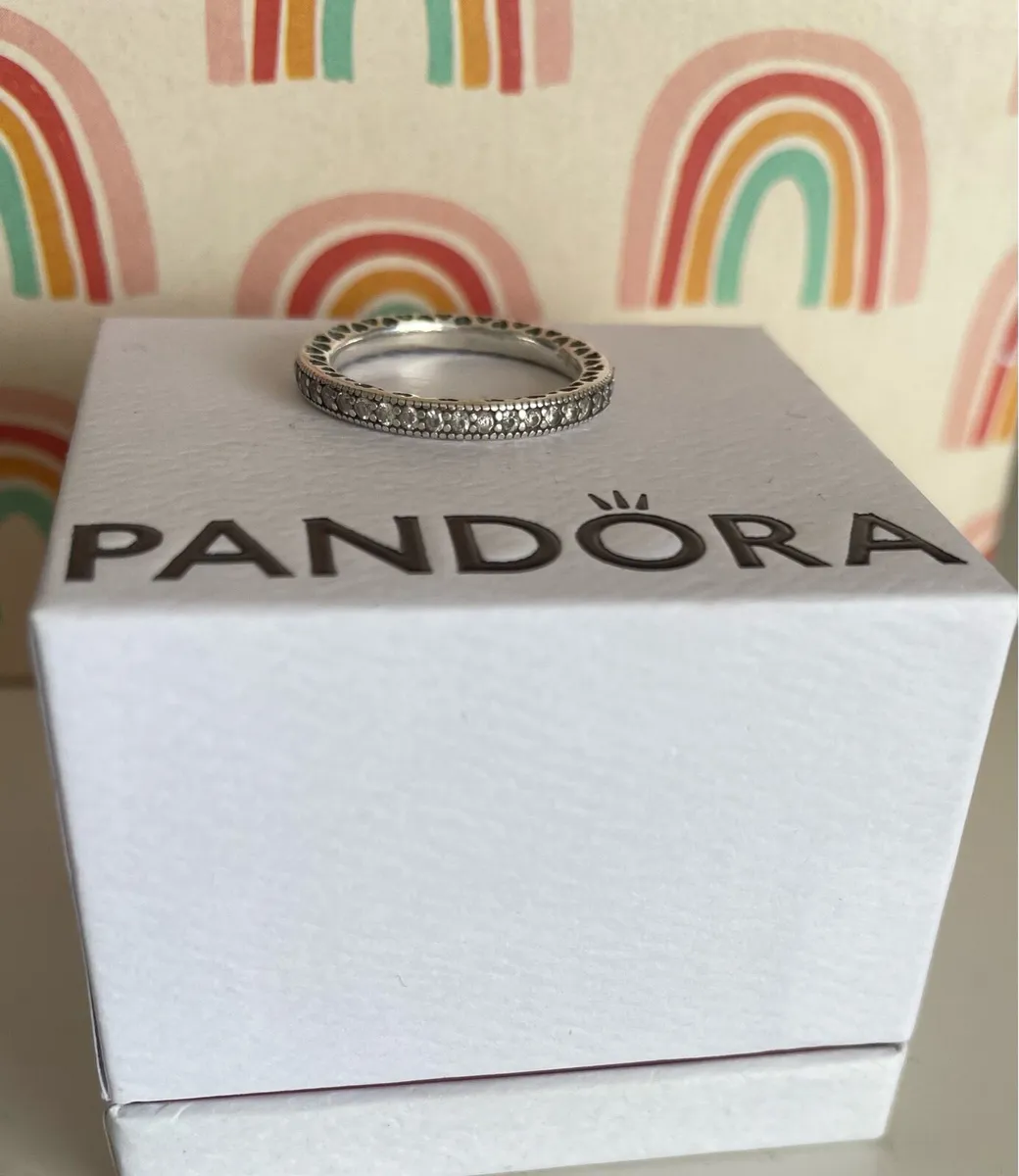 Pandora Sparkle and Hearts ring - Image 1