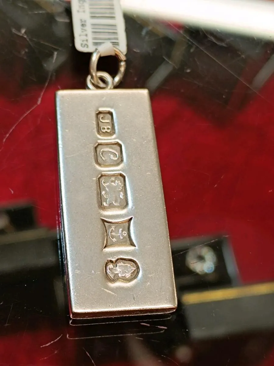 Sterling Silver Inglot Bar Pendant - Image 1