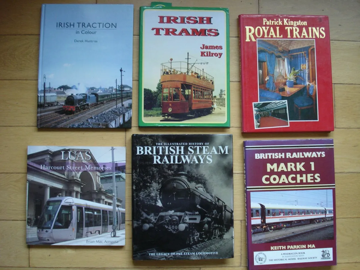 IRISH & UK TRAIN & TRAM BOOKS. - Image 1