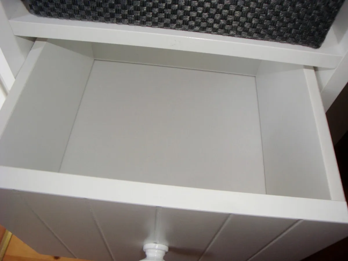 Bathroom white storage cabinet - Image 4