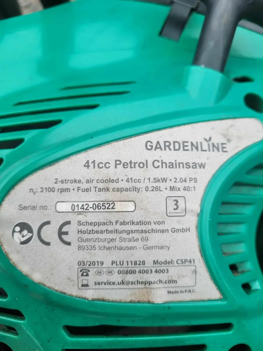 2016 gardenline 41cc chainsaws running 💯 - Image 2