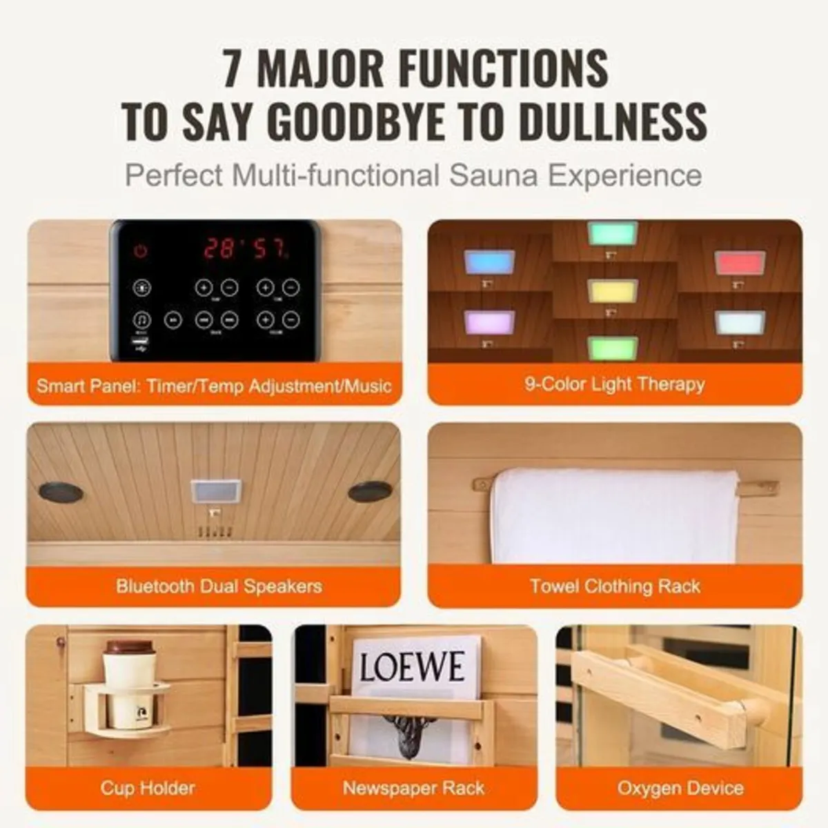 Far Infrared Wooden SaunaHome Sauna  3-4 people - Image 4