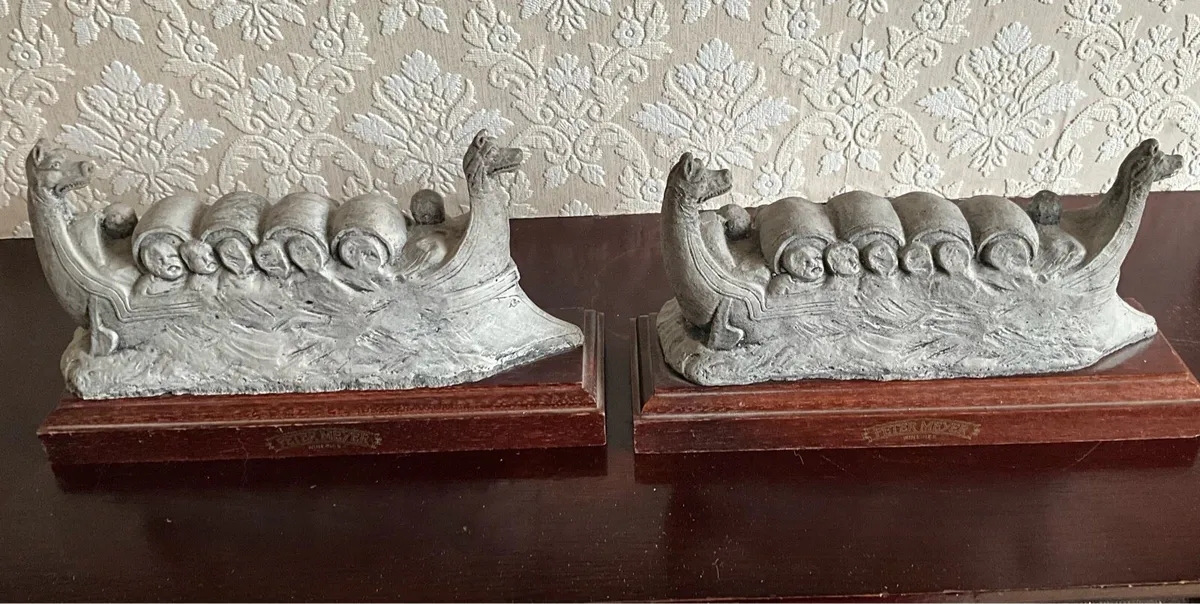 Pair of Viking Dragon Ship Dragon Boats Wine Ships - Image 4