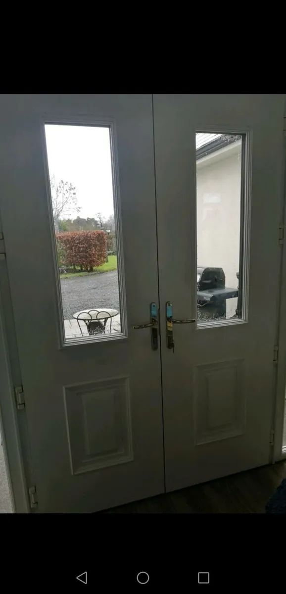 Pair of Black Palladio Double Doors - Image 2