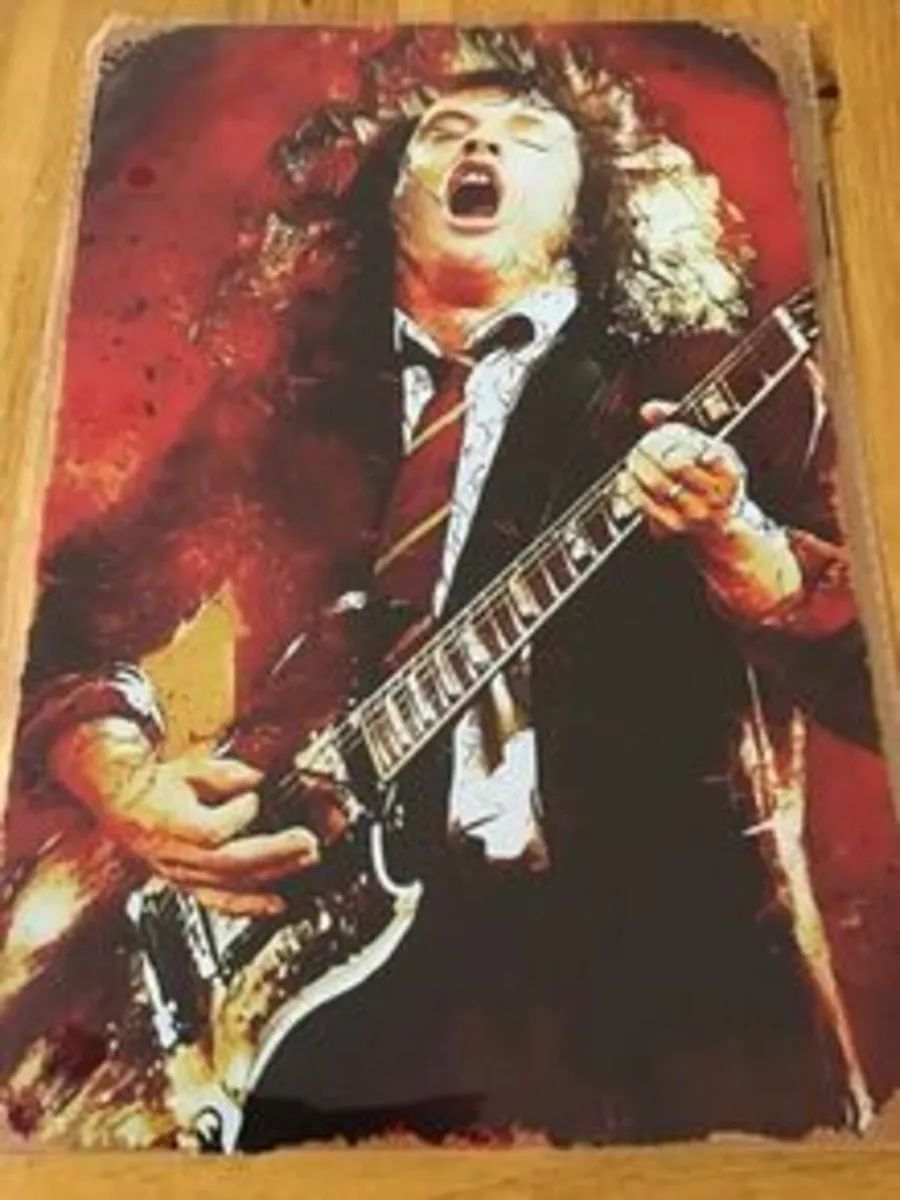 AC/DC Metal Wall Plaque