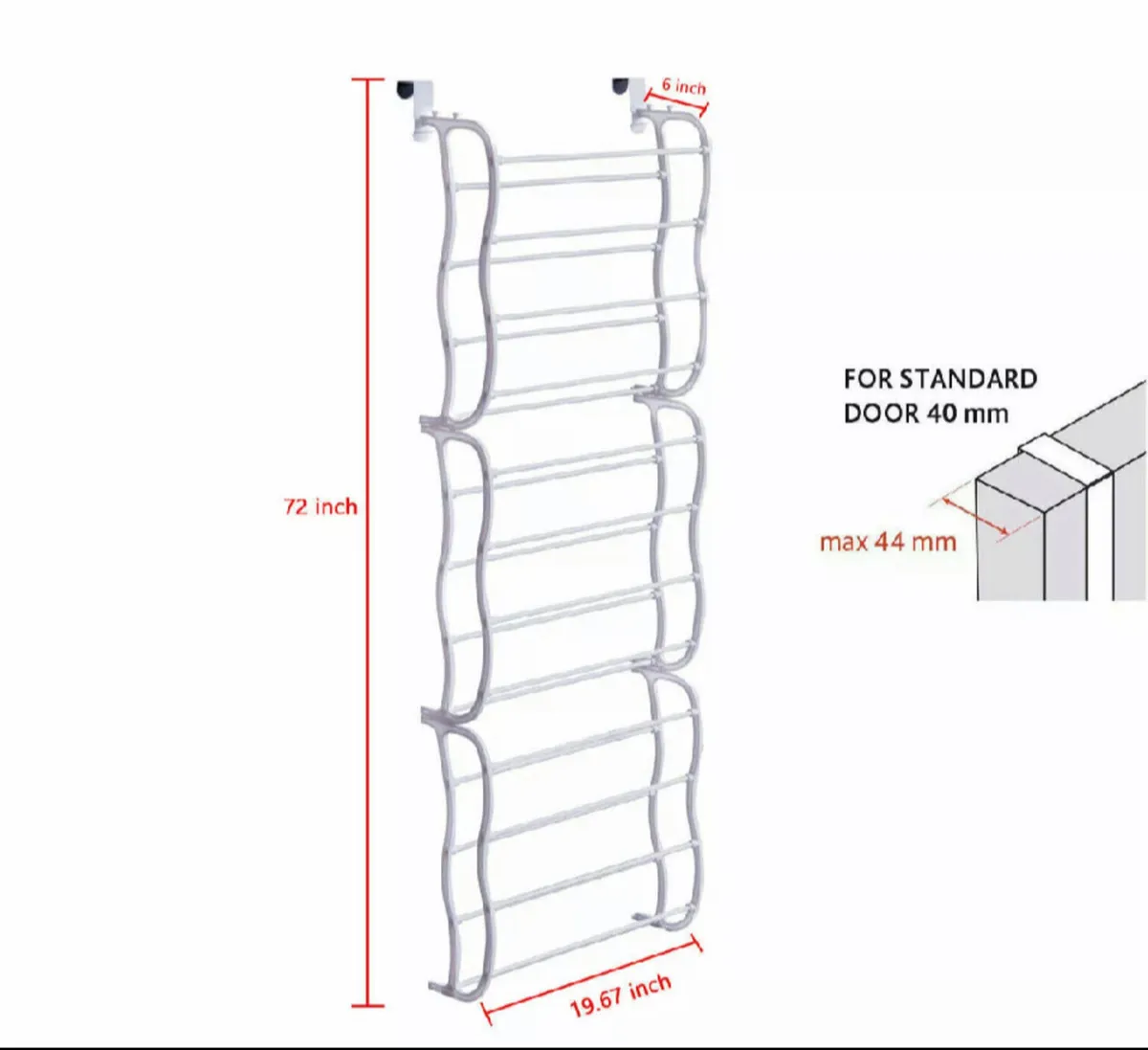 Over Door Metal Hanging Shoe Rack NEW - Image 3