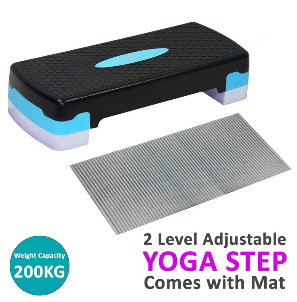 Yoga Gym Stepper & Mat Adjustable Step - Image 1