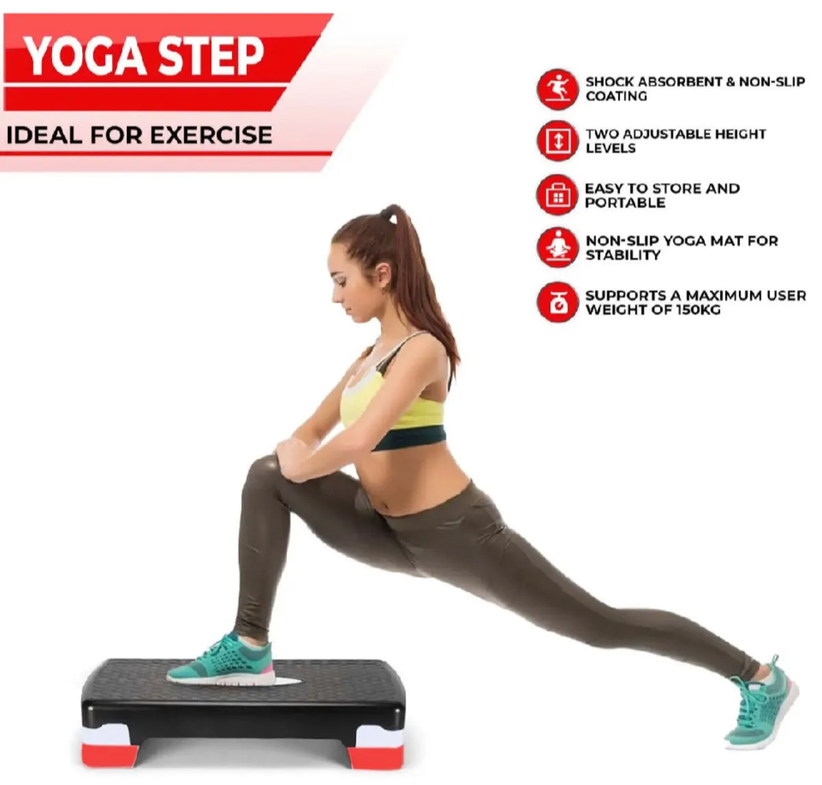 Yoga Gym Stepper & Mat Adjustable Step - Image 3