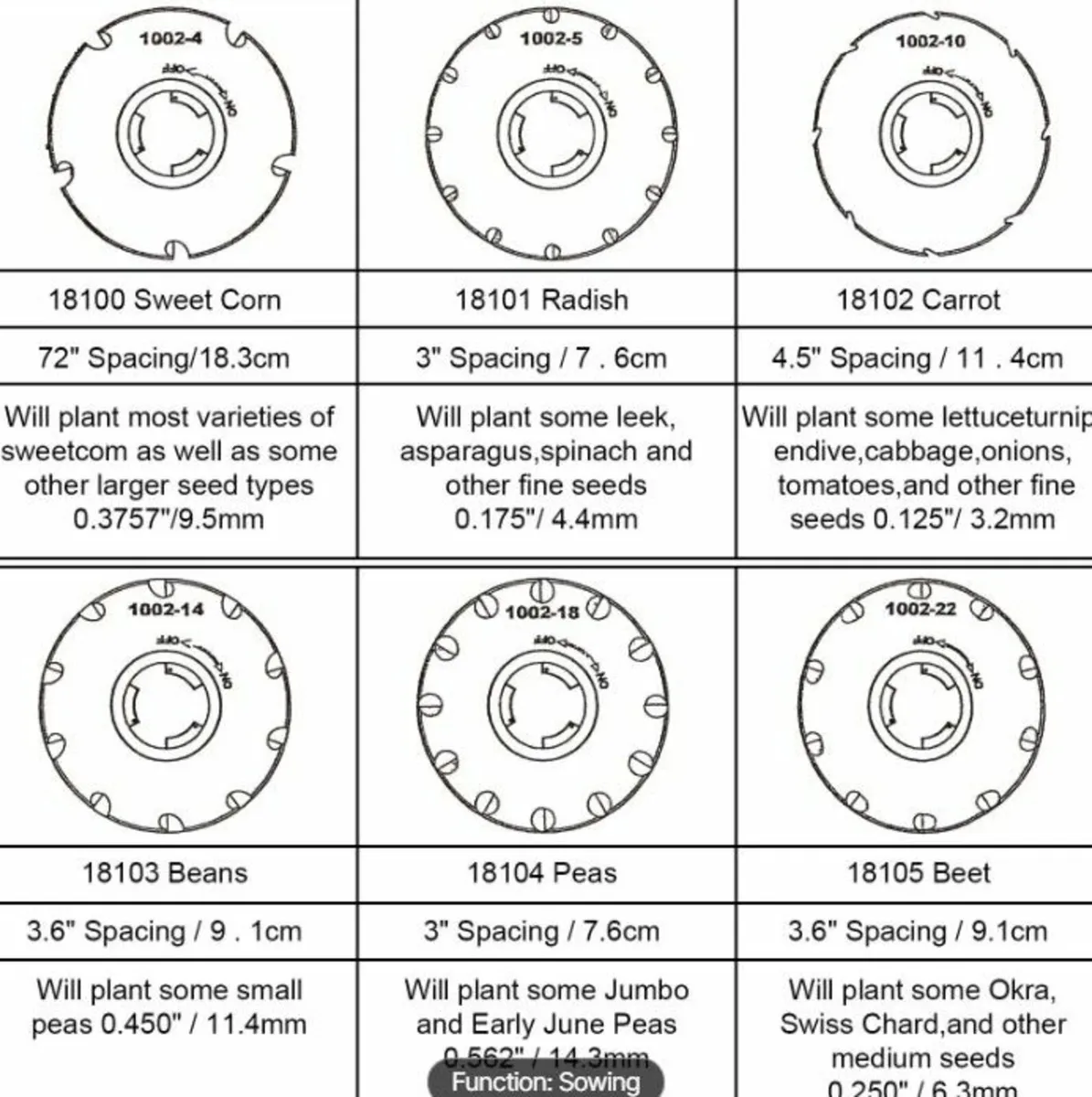 Garden Push Seeder Manual Metal Row Crop Planter w - Image 3