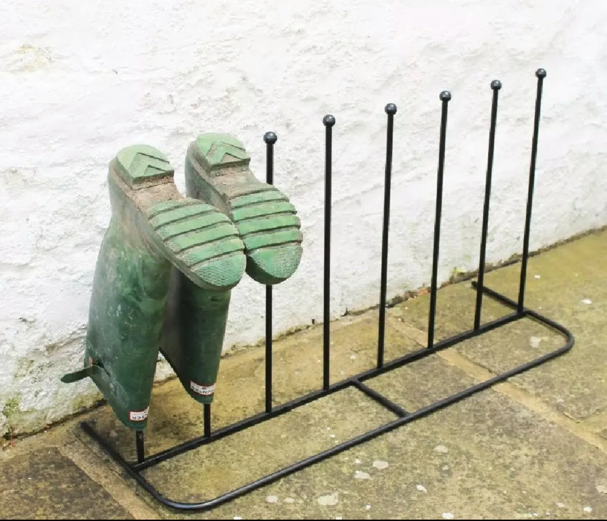 Welly Boot Rack Outdoor/Indoor Steel 4 Pairs NEW - Image 1