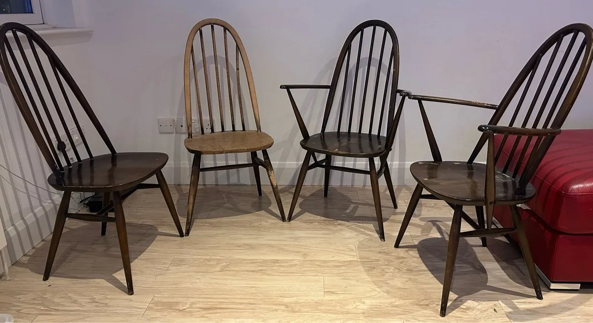 Set of four ercol chairs - Image 1