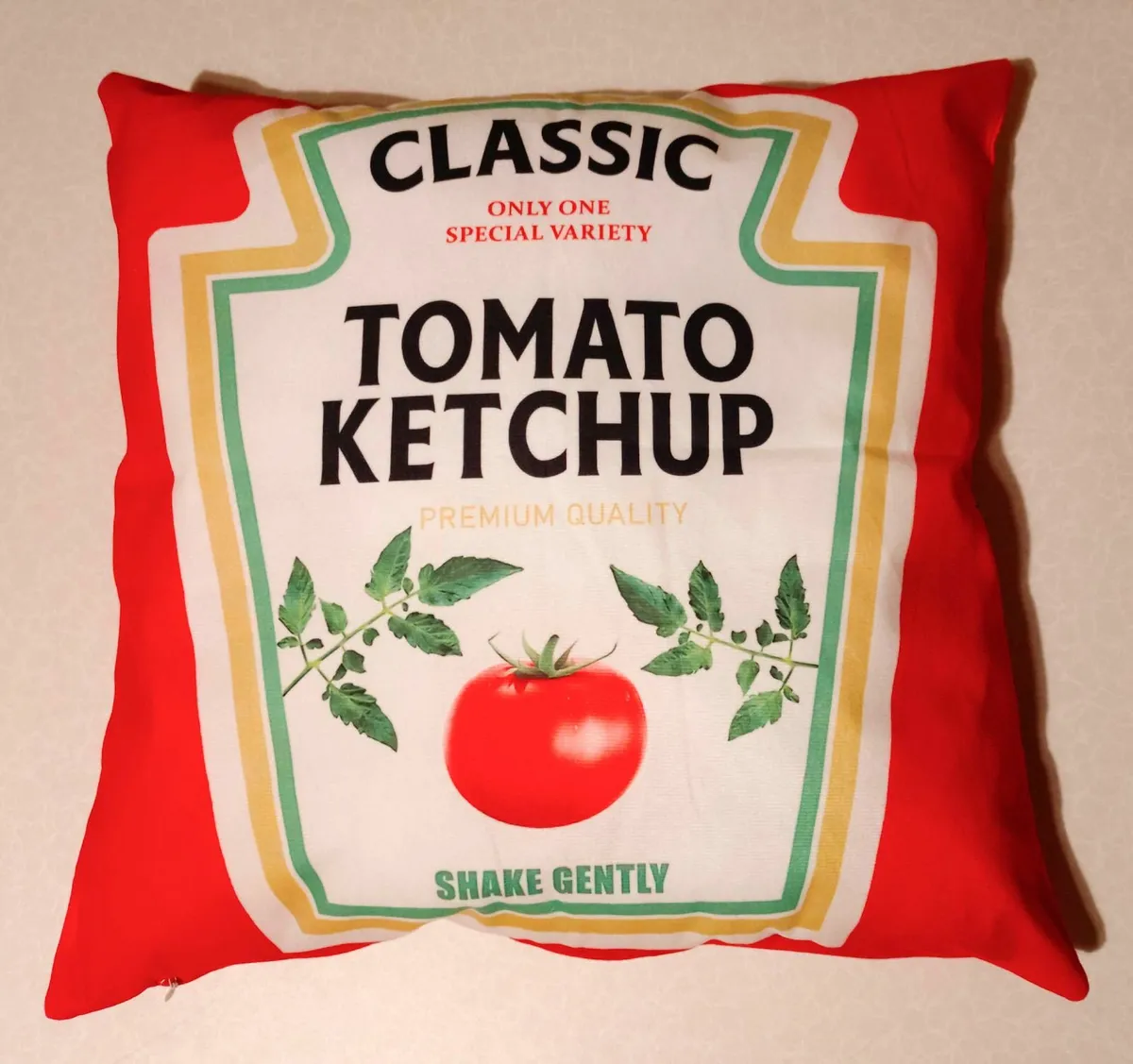 Cute, Fun, Tomato Ketchup Cushion (brand New). - Image 1