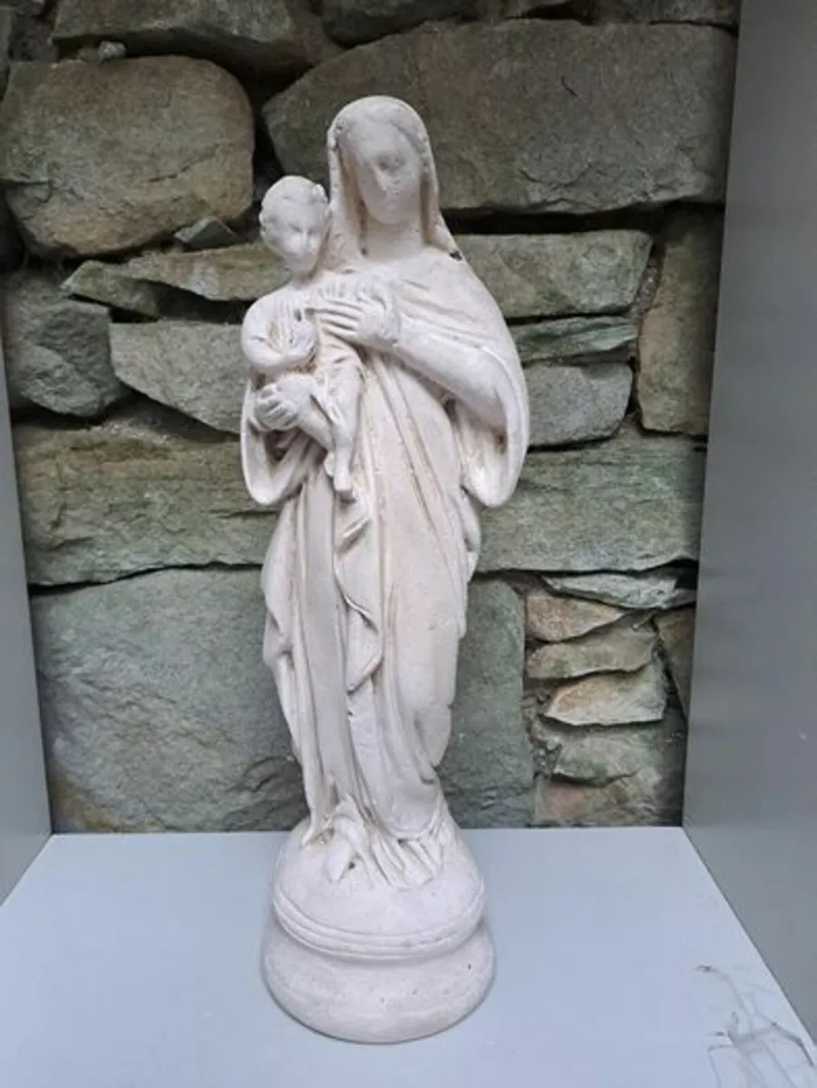 Chalkware Madonna and Baby - Image 1