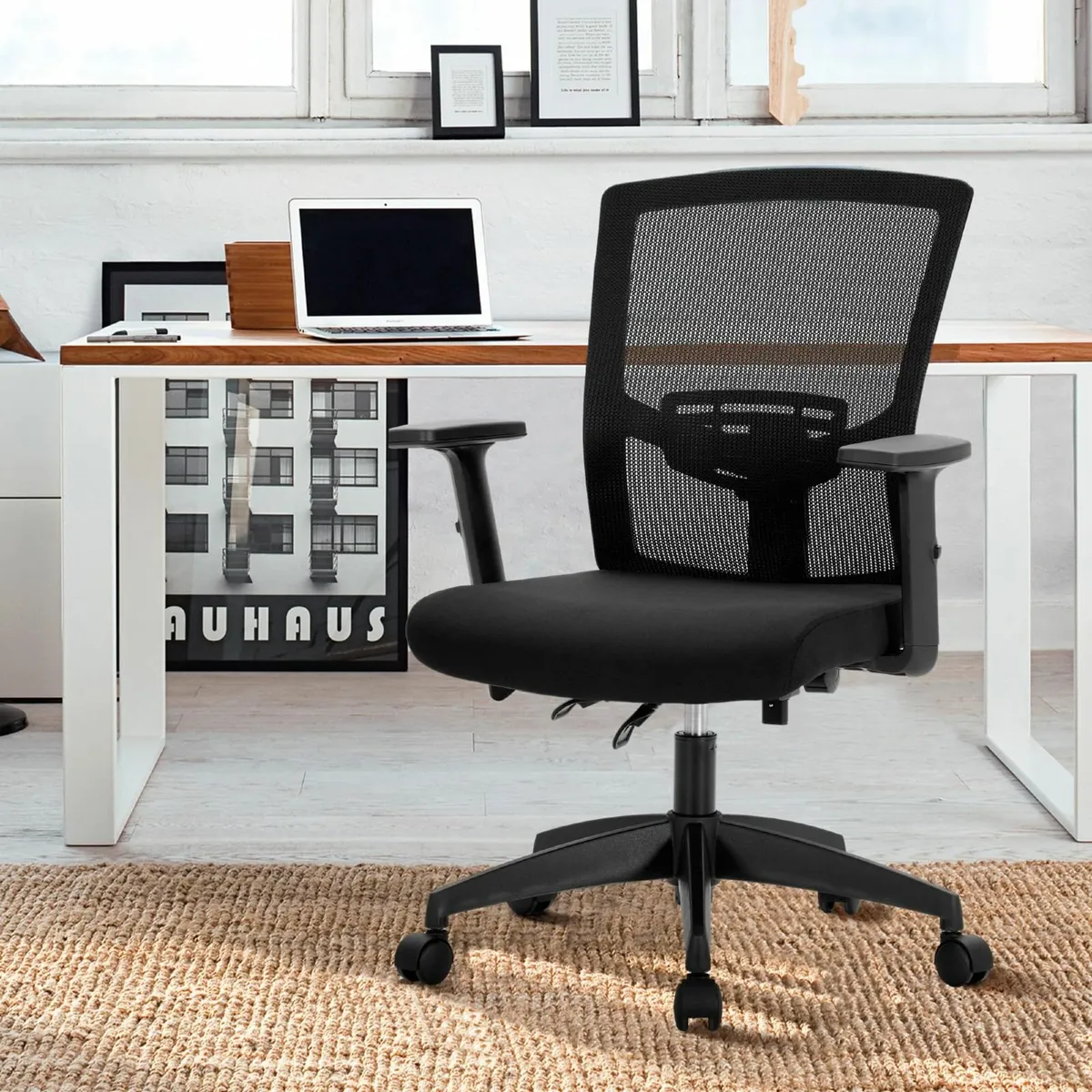 Mesh Office Chair Ergonomic Home Desk Mid-Back - Image 3