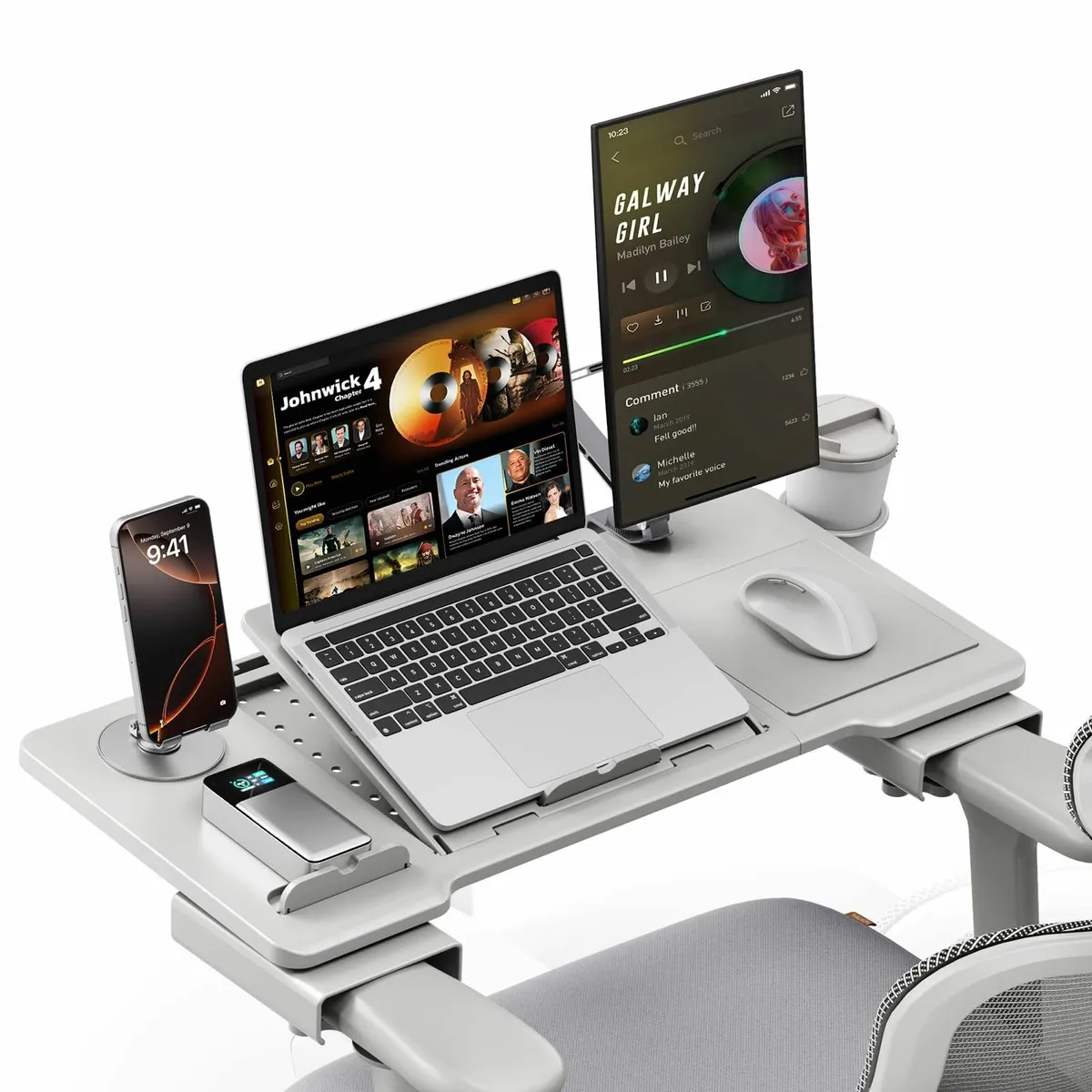 Home Office Laptop Tray: Apply to T-Shape Armrest - Image 1